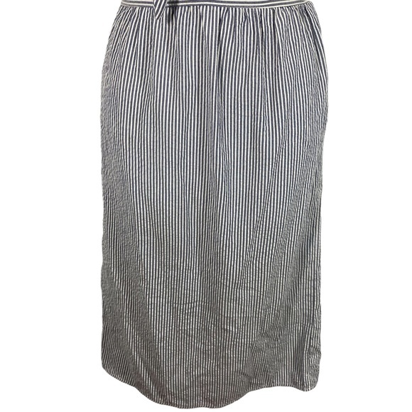 Love Notes Dress‎ MIDI Blue White Striped Tie Knot Sleeveless Size Small - Picture 3 of 8